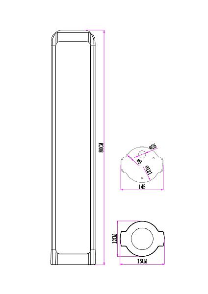 Уличный наземный светильник Arte Lamp Suhail A1648PA-1BK