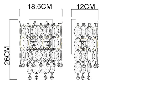 Настенное бра Arte Lamp Pipirima A4089AP-2AB