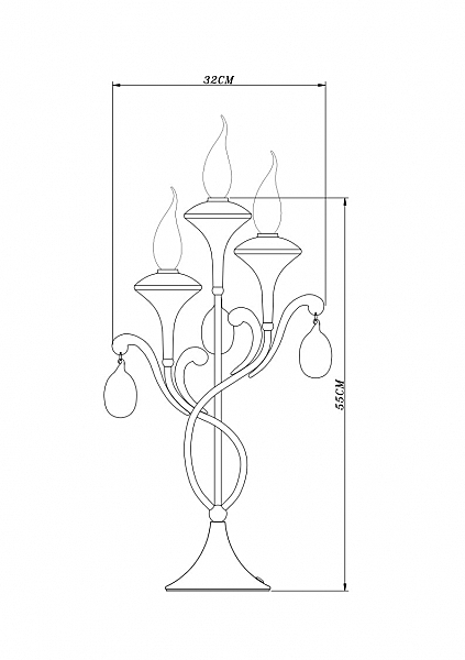 Настольная лампа Arte Lamp MONTMARTRE A3239LT-3WH