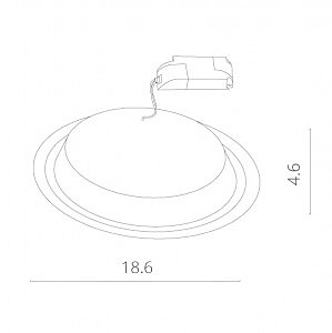 Встраиваемый светильник Arte Lamp UovO A6415PL-1WH