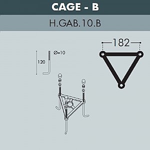 Столб фонарный уличный Fumagalli Globe 300 G30.157.R30.AXE27