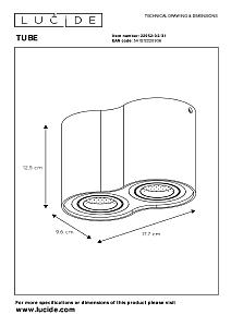 Накладной светильник Lucide Tube 22952/02/31