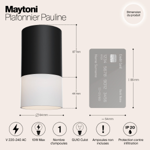 Накладной светильник Maytoni Pauline C007CW-01B