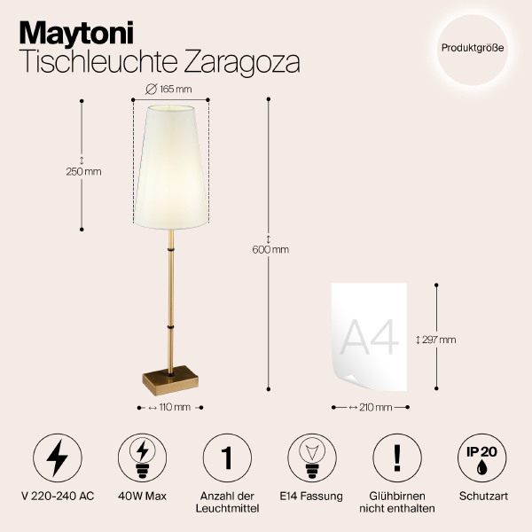 Люстра на штанге Maytoni Zaragoza H001CL-05BS