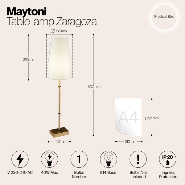 Люстра на штанге Maytoni Zaragoza H001CL-05BS