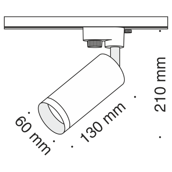 Трековый светильник Maytoni Single phase track system TR004-1-GU10-CH