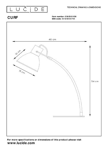 Настольная лампа Lucide Curf 03613/01/30