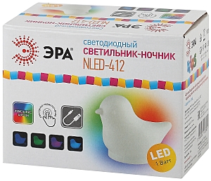 Детский ночник ЭРА NLED-412-1W-W