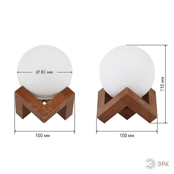 Декоративная лампа ЭРА NLED-490-1W-W