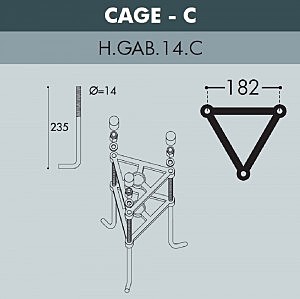 Столб фонарный уличный Fumagalli Simon U33.202.R20.AXH27