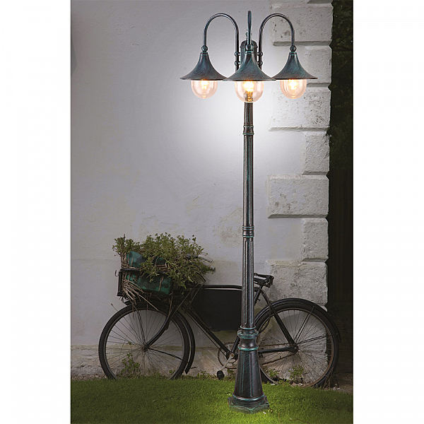 Столб фонарный уличный Arte Lamp MALAGA A1086PA-3BG