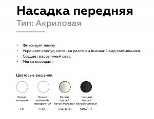 Насадка передняя для корпуса светильника с размером отверстия 70*70mm Ambrella Diy Spot N7751