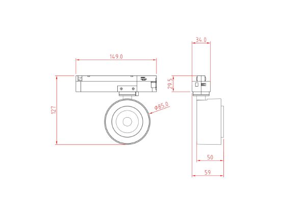 Трековый светильник Maytoni Single phase track system TR023-1-12B4K