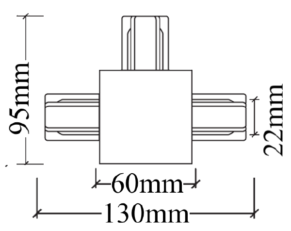 Соединитель Т-образный (однофазный) для встраиваемого шинопровода Crystal Lux Clt 0.2211 CLT 0.2211 02 WH
