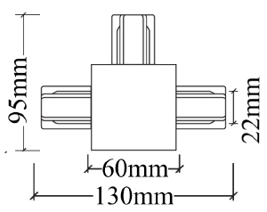 Соединитель Т-образный (однофазный) для встраиваемого шинопровода Crystal Lux Clt 0.2211 CLT 0.2211 02 WH