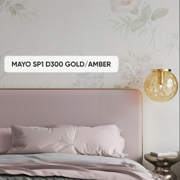 Светильник подвесной Crystal Lux Mayo MAYO SP1 D300 GOLD/AMBER
