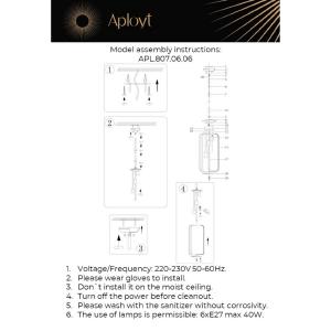 Светильник подвесной Aployt Sandra APL.807.06.06