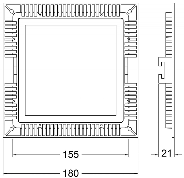 Встраиваемый светильник Deko-Light LED Panel Square 15 565156