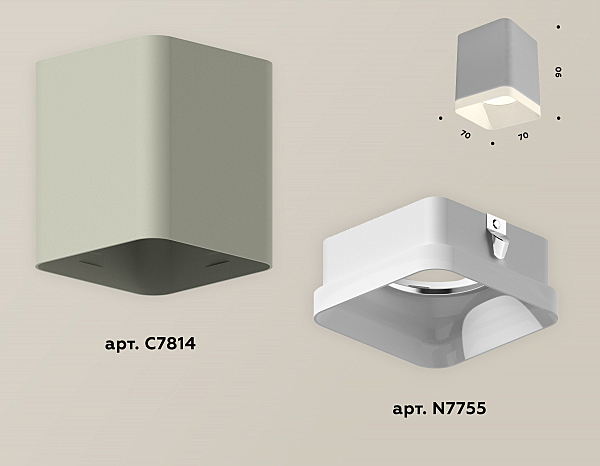 Накладной светильник Ambrella Techno XS7814010