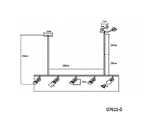 Люстра на штанге KINK Light Кайко 07615-5,19