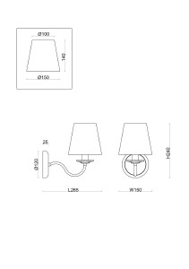 Настенное бра Freya Osborn FR2027WL-01BS