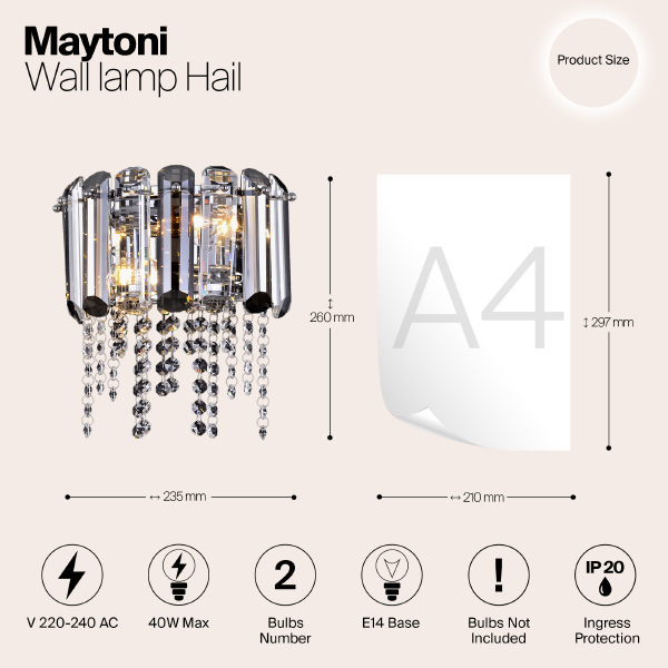 Настенное бра Maytoni Hail MOD097WL-02CH