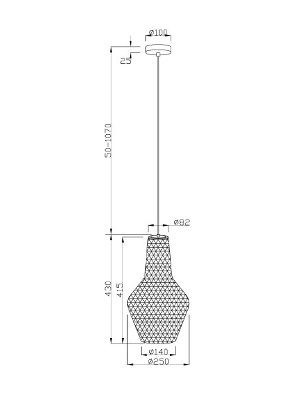 Светильник подвесной Maytoni P054PL-01B2