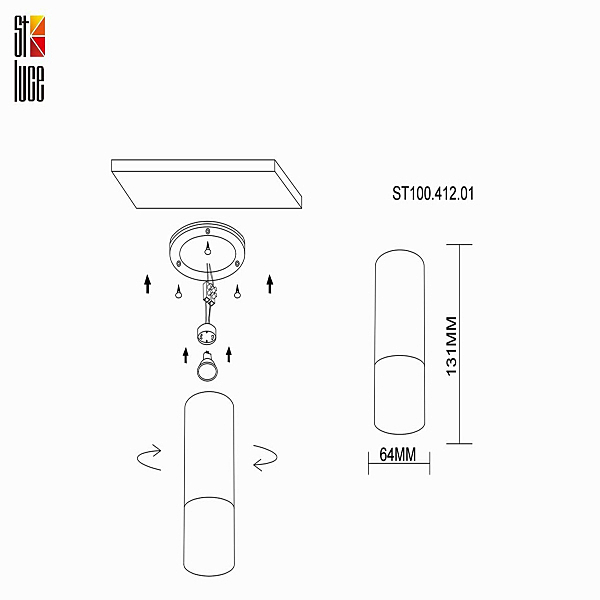 Накладной светильник ST Luce ST100 ST100.412.01