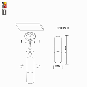 Накладной светильник ST Luce ST100 ST100.412.01