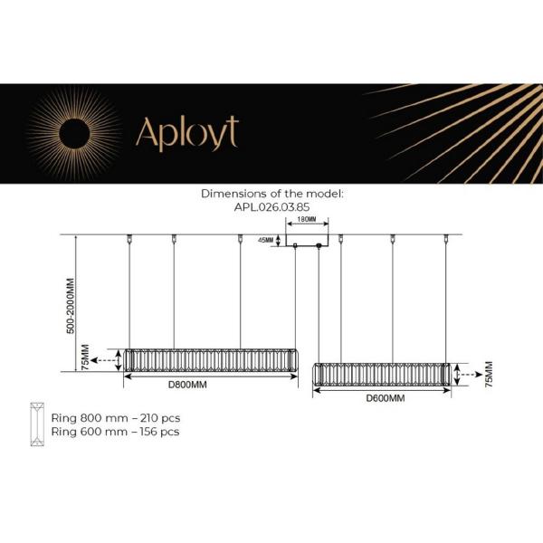 Подвесная люстра Aployt Nicoletta APL.026.03.85