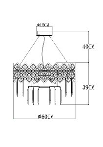 Подвесная люстра Arte Lamp Wezen A1006SP-10CC