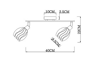 Светильник спот Arte Lamp Biham A3184PL-2AB