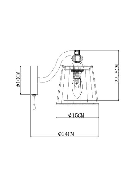 Настенное бра Arte Lamp Talitha A4047AP-1CC