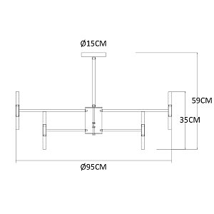 Потолочная люстра Arte Lamp Ramona A7410PL-40PB