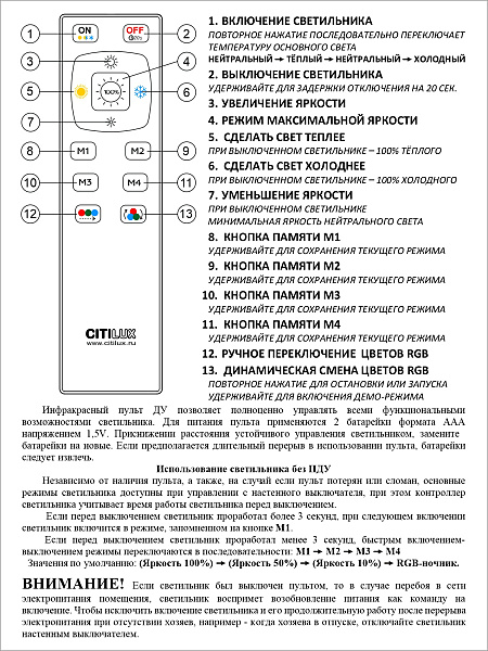 Светильник потолочный Citilux Спутник CL734900G