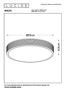 Светильник потолочный Lucide Malin 79184/24/02