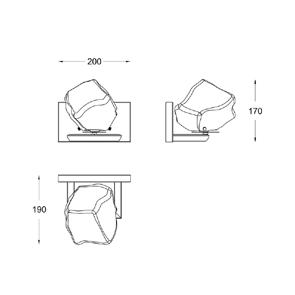 Настенное бра Zumaline Rock W0488-01A-B5AC