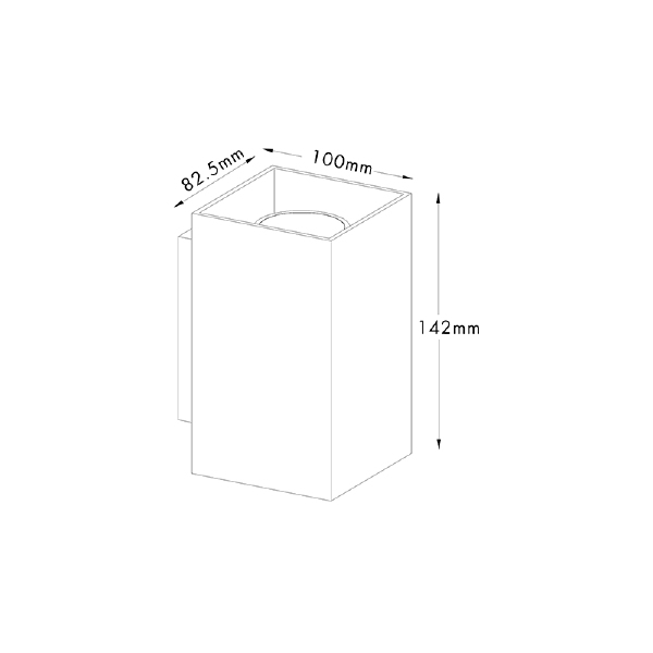 Настенный светильник Zumaline Sandy Wl Square 92697