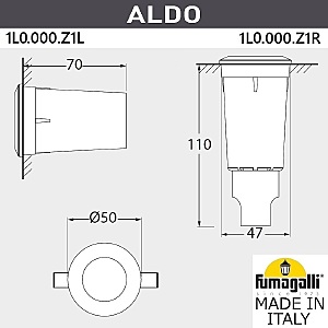 Уличный встраиваемый Fumagalli Aldo 1L0.000.000.AXZ1L