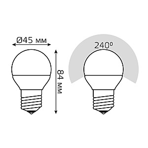 Светодиодная лампа Gauss 105102307-D