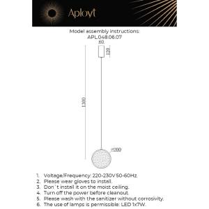 Светильник подвесной Aployt Yulali APL.048.06.07