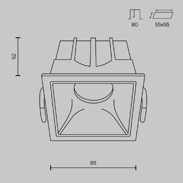 Встраиваемый светильник Maytoni Alfa LED DL043-01-10W4K-SQ-WB