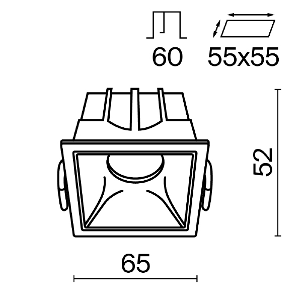 Встраиваемый светильник Maytoni Alfa LED DL043-01-10W4K-SQ-WB