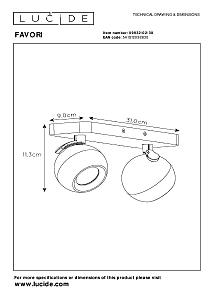Светильник спот Lucide Favori 09932/02/30
