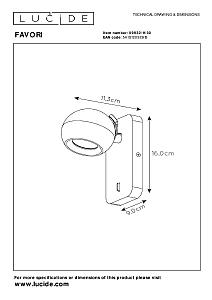 Светильник спот Lucide Favori 09932/11/30