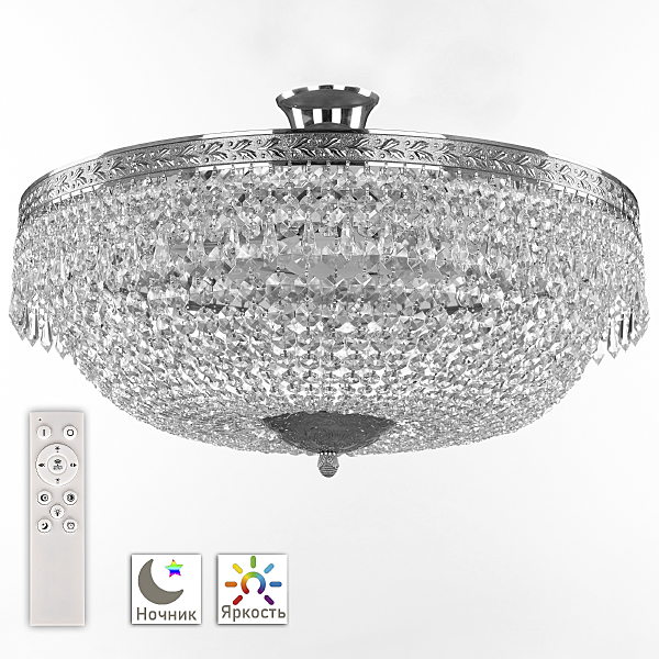 Потолочная люстра Bohemia 1901 19011/55IV/LED-DIM Ni