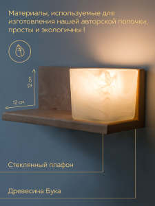 Настенный светильник Мелодия Света Nika 6425-Right-1W PR 000031284