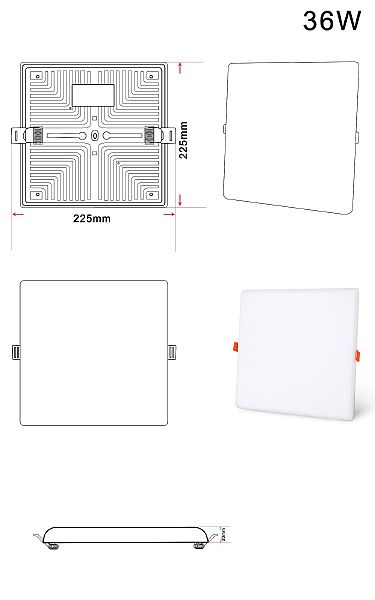 Встраиваемый светильник Zortes Cloud ZRS.57794.36