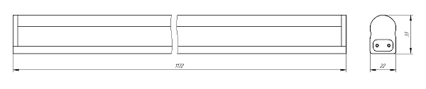 Мебельный светильник ЭРА LLED-01 LLED-01-16W-6500-W