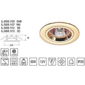 Встраиваемый светильник IMEX Il.0008.11 IL.0008.1107